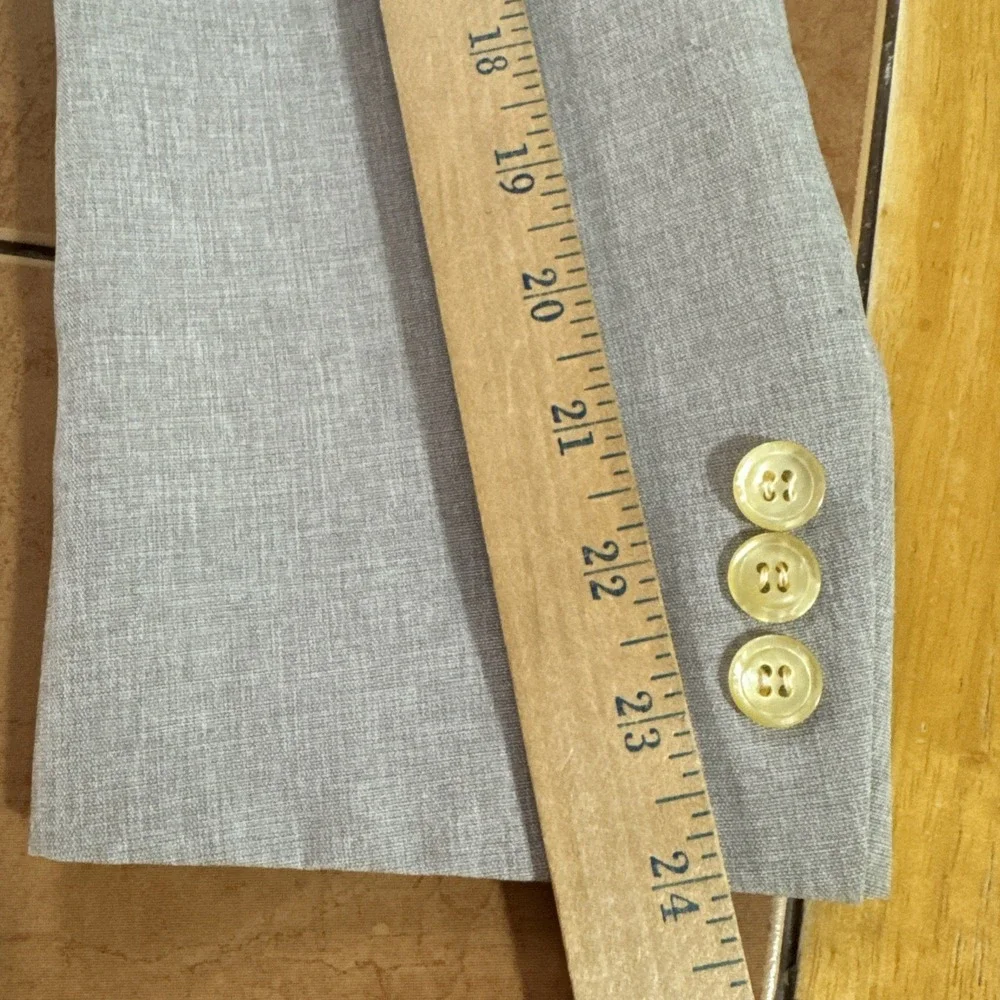 VTG Palm Springs by Palm Beach 2 Pc Gray Suit Jacket 40R Pants 34 x 31 Union USA